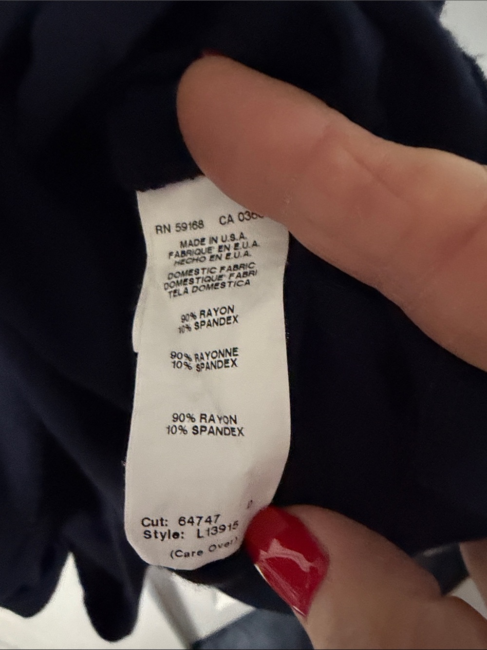 Karen Kane Navy Cascade Wrap Dress. Gently worn. Size M - Picture 4 of 5